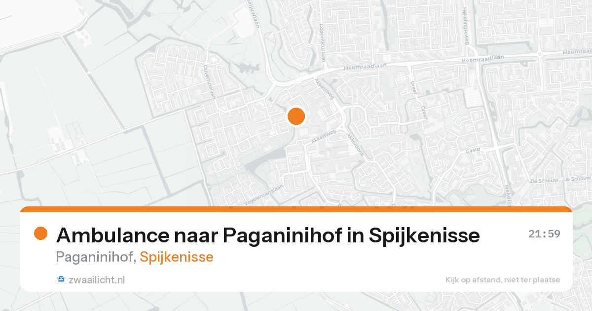 Ambulance naar Paganinihof in Spijkenisse — 23 aug 2026