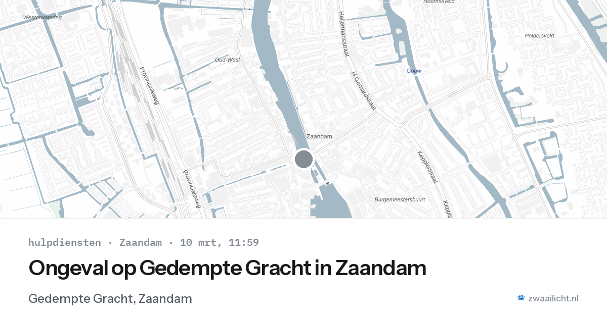 Ongeval op Gedempte Gracht in Zaandam — 10 mrt 2026