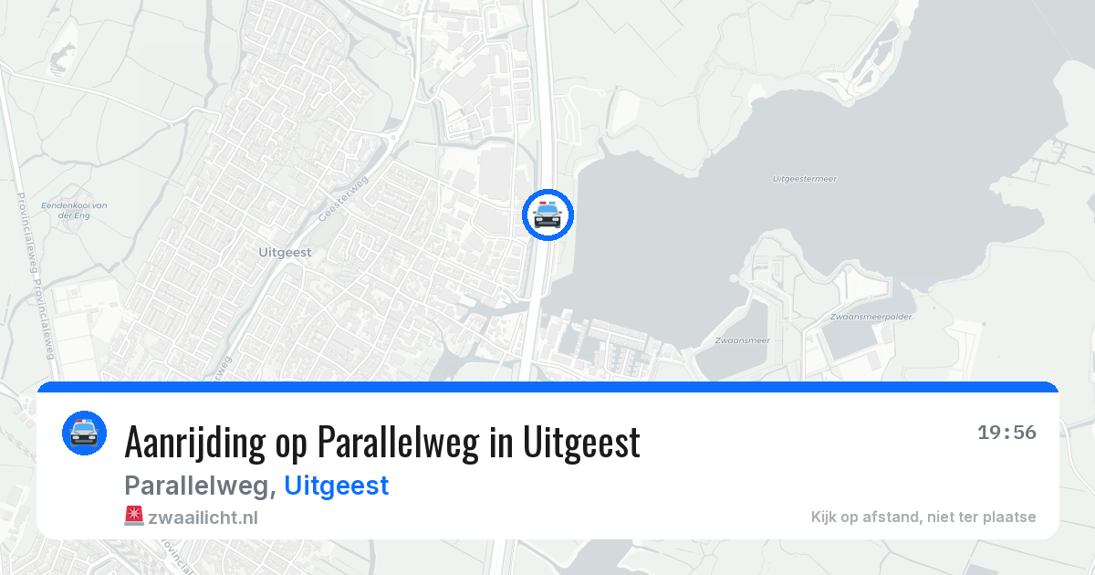 Aanrijding op Parallelweg in Uitgeest — 8 mei 2026