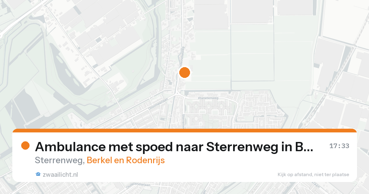 Ambulance met spoed naar Sterrenweg in Berkel en Rodenrijs — 17 jul 2026