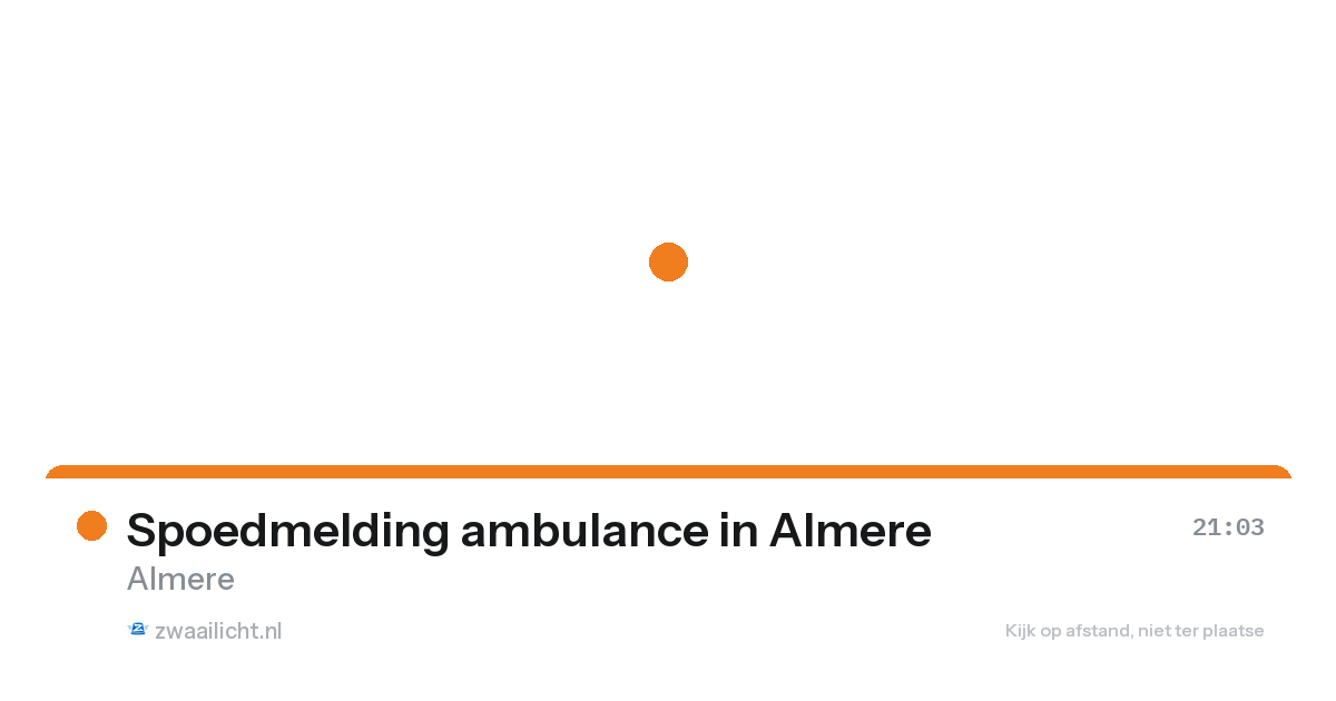 Spoedmelding ambulance in Almere — 19 aug 2026
