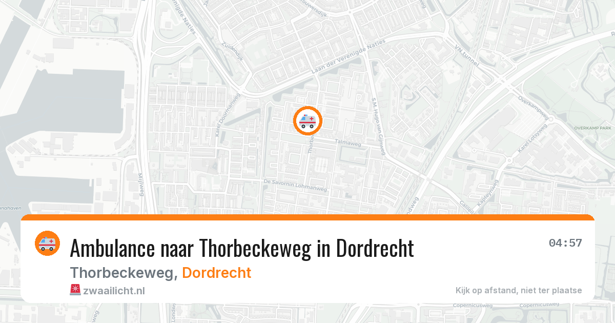 Ambulance naar Thorbeckeweg in Dordrecht — 14 jul 2026