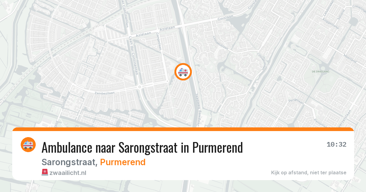 Ambulance naar Sarongstraat in Purmerend — 10 mei 2026