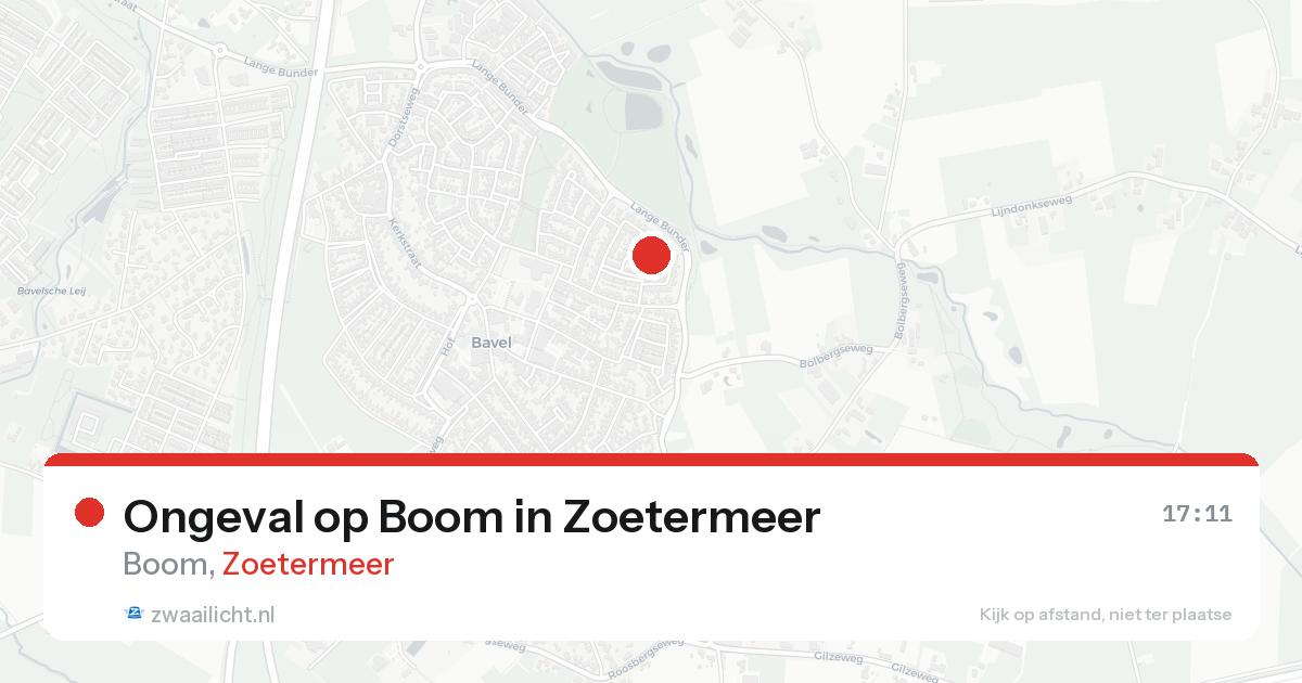 Ongeval op Boom in Zoetermeer — 18 aug 2026