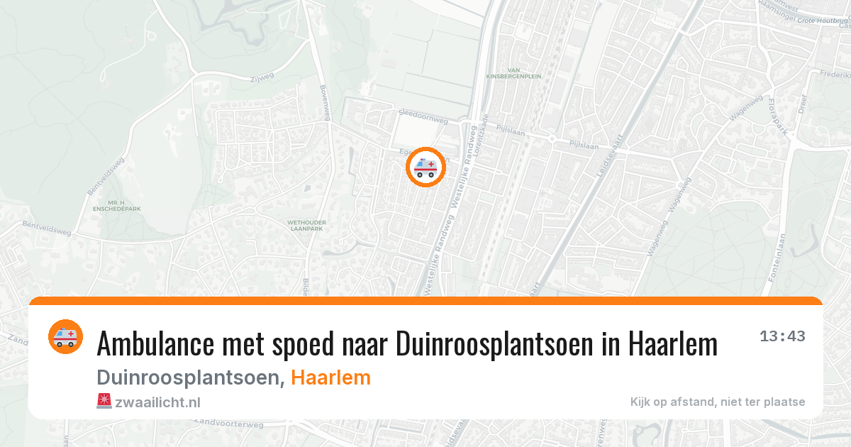 Ambulance met spoed naar Duinroosplantsoen in Haarlem — 12 jul 2026