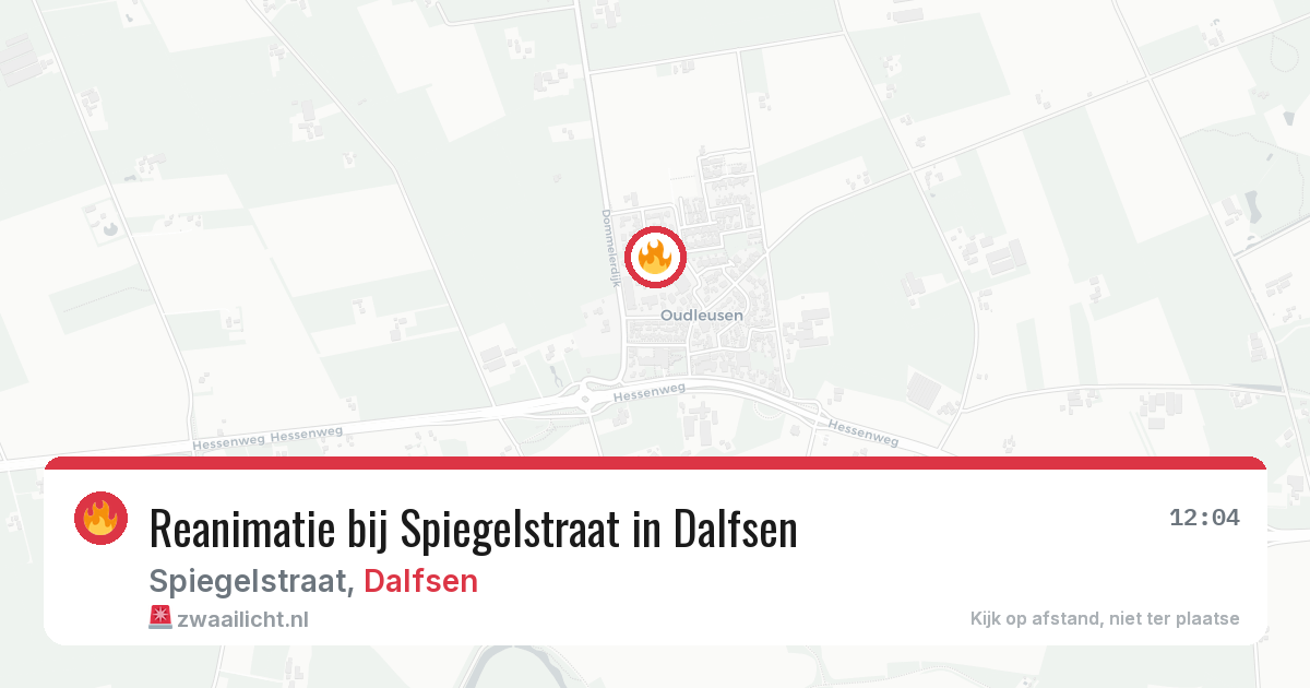 Reanimatie bij Spiegelstraat in Dalfsen — 20 mei 2026