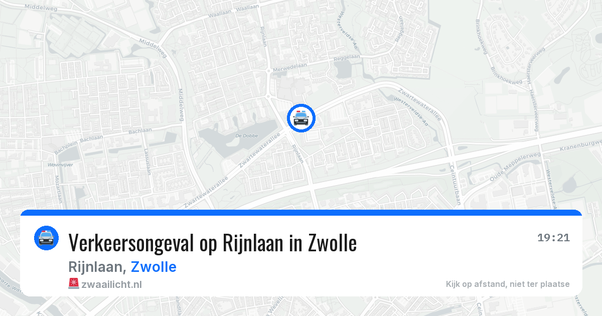 Verkeersongeval op Rijnlaan in Zwolle — 10 jun 2026