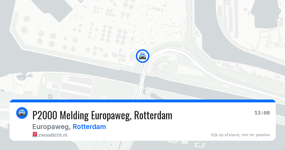 P2000 Melding Europaweg, Rotterdam — 6 apr 2026