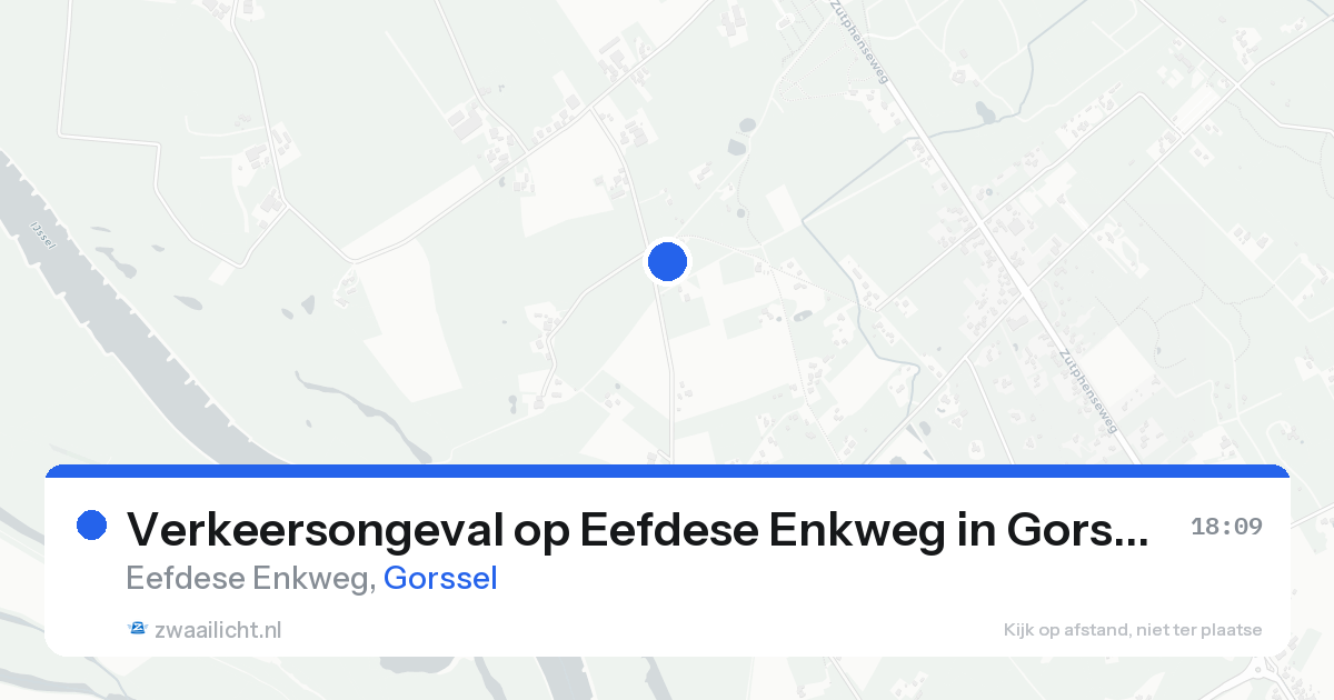 Verkeersongeval op Eefdese Enkweg in Gorssel — 14 aug 2026