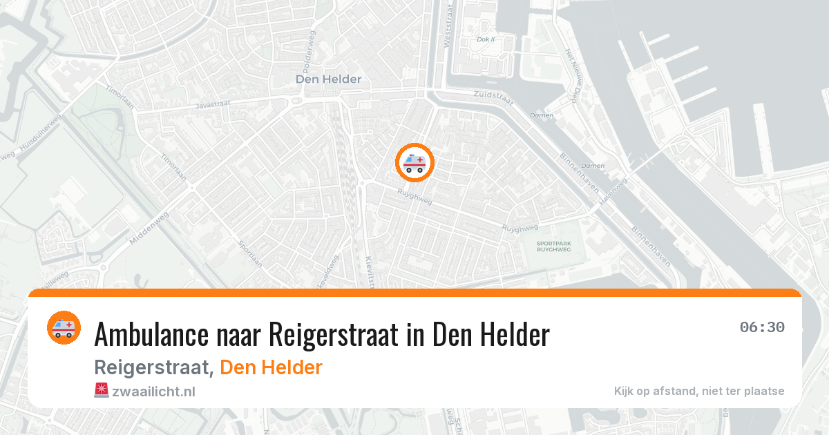 Ambulance naar Reigerstraat in Den Helder — 4 jul 2026