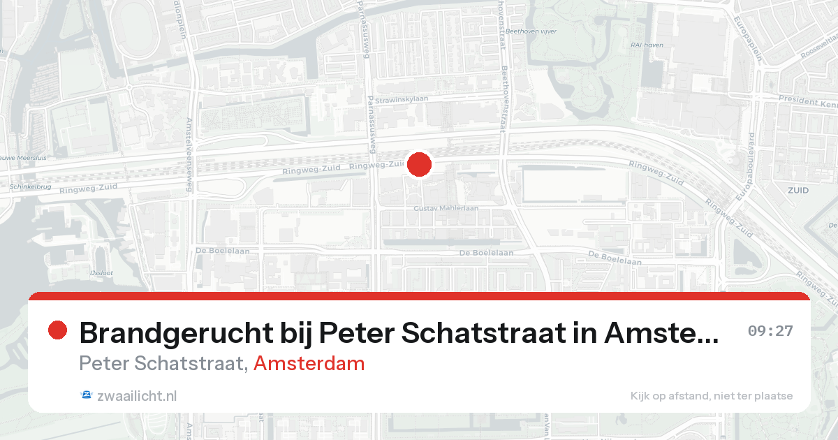 Brandgerucht bij Peter Schatstraat in Amsterdam — 30 mei 2026