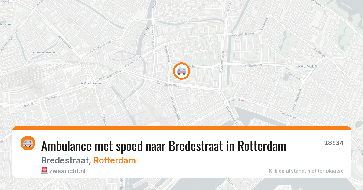 Ambulance met spoed naar Bredestraat in Rotterdam — 4 apr 2026