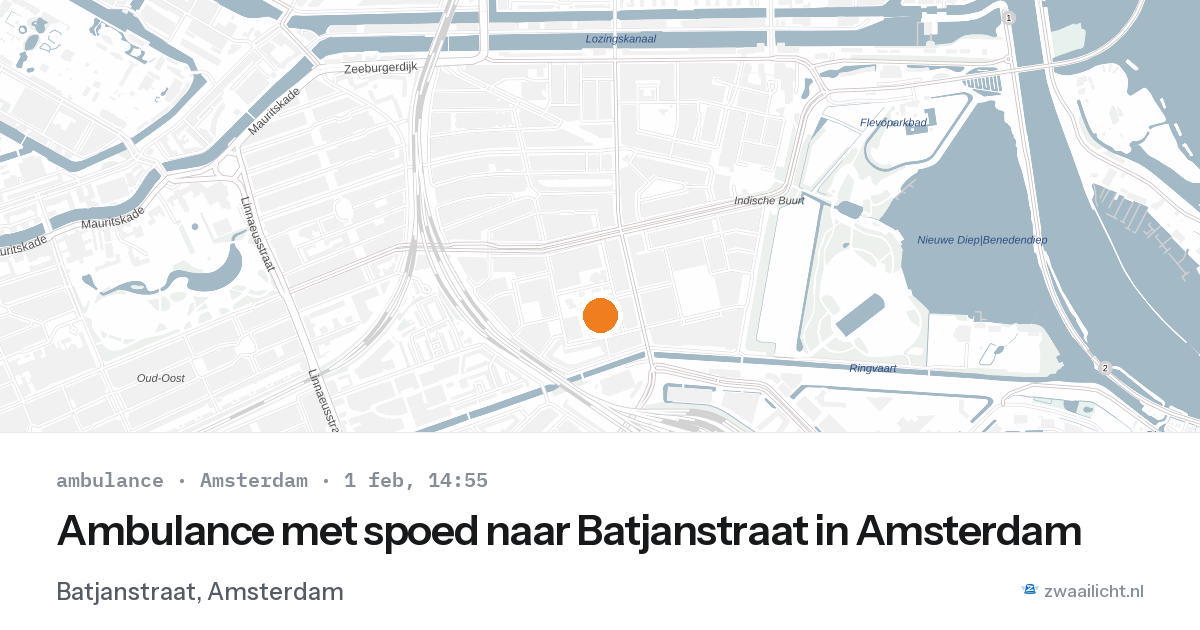 Ambulance met spoed naar Batjanstraat in Amsterdam — 1 feb 2026