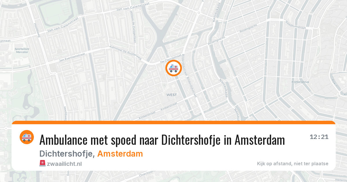 Ambulance met spoed naar Dichtershofje in Amsterdam — 28 jun 2026