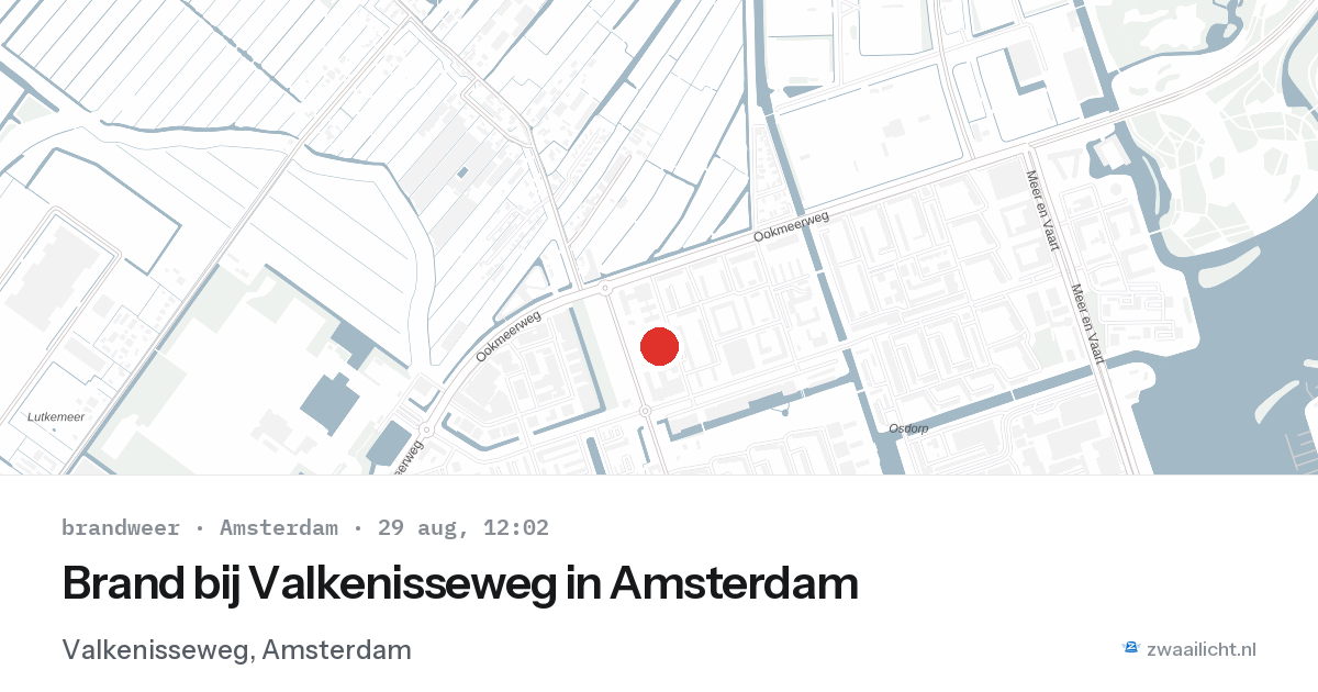 Brand bij Valkenisseweg in Amsterdam — 29 aug 2026