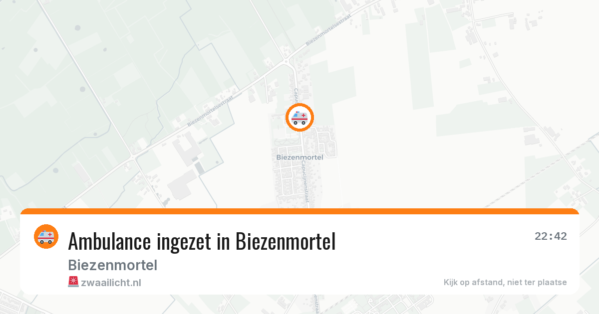 Ambulance ingezet in Biezenmortel — 31 jul 2026