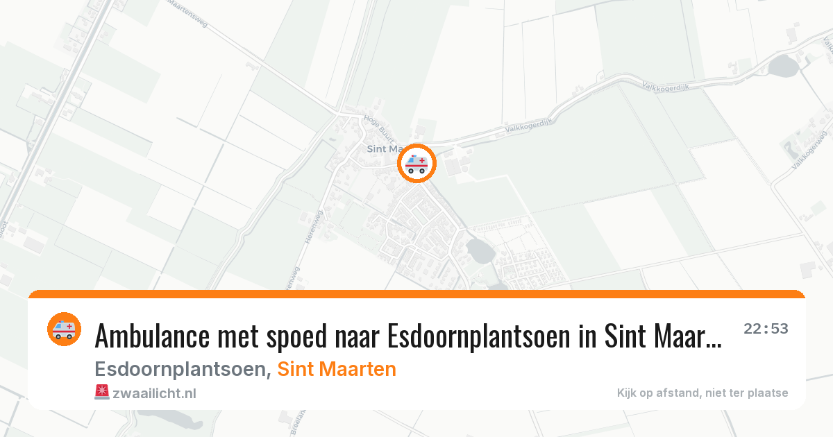 Ambulance met spoed naar Esdoornplantsoen in Sint Maarten — 14 jun 2026