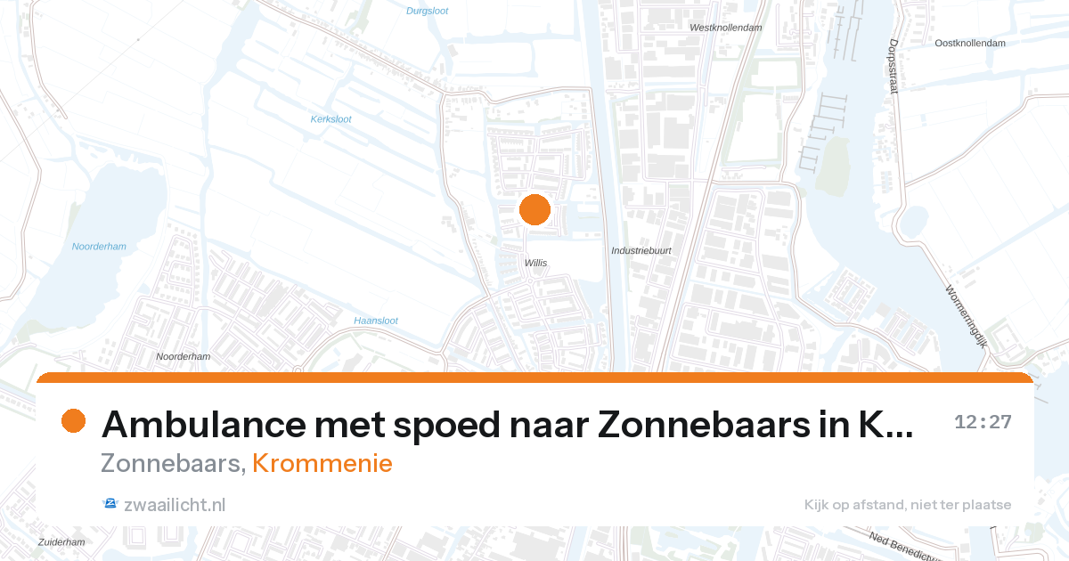 Ambulance met spoed naar Zonnebaars in Krommenie — 20 jun 2026