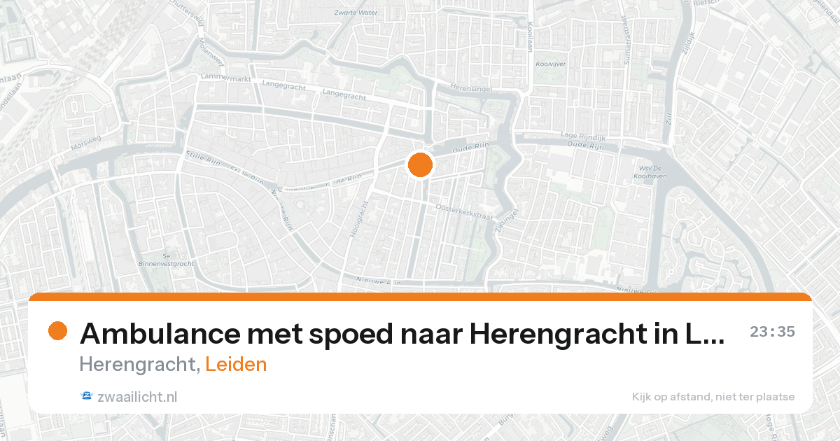 Ambulance met spoed naar Herengracht in Leiden — 28 mei 2026