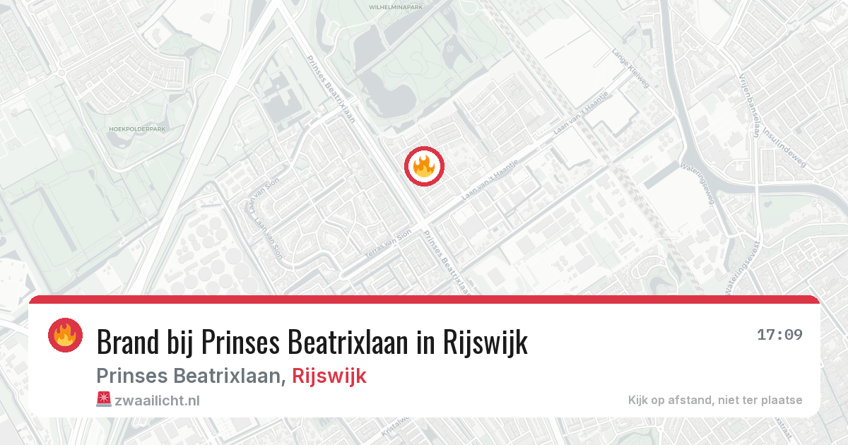 Brand bij Prinses Beatrixlaan in Rijswijk — 22 jun 2026