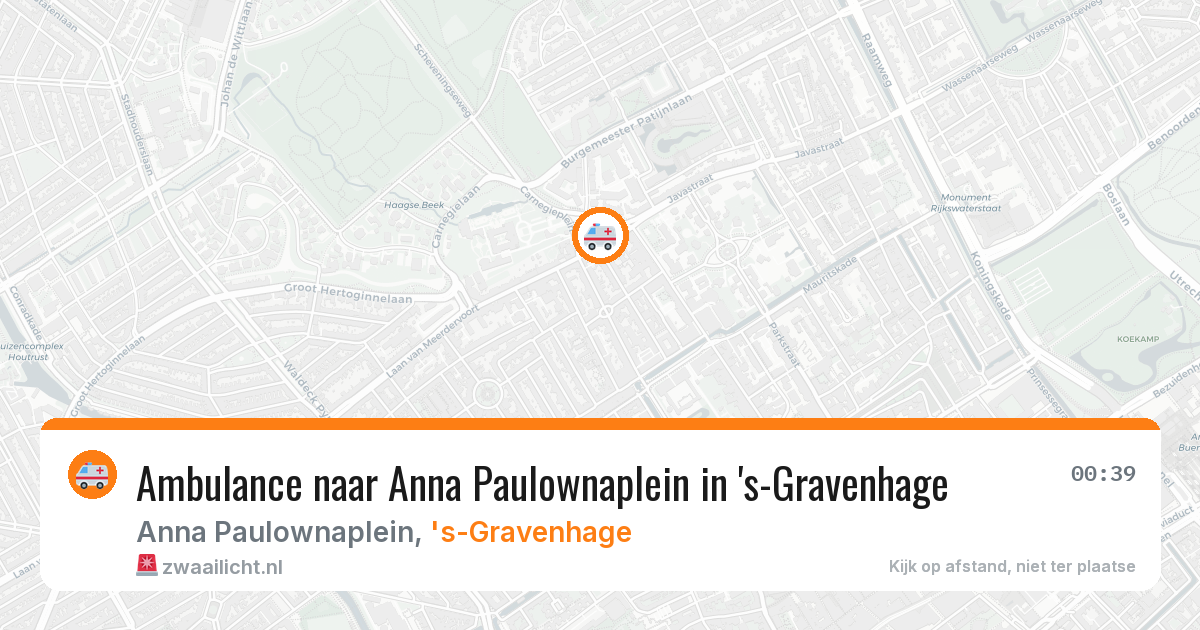 Ambulance naar Anna Paulownaplein in 's-Gravenhage — 4 jul 2026