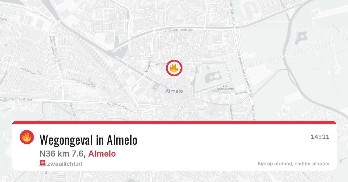 Wegongeval in Almelo — 17 jun 2026