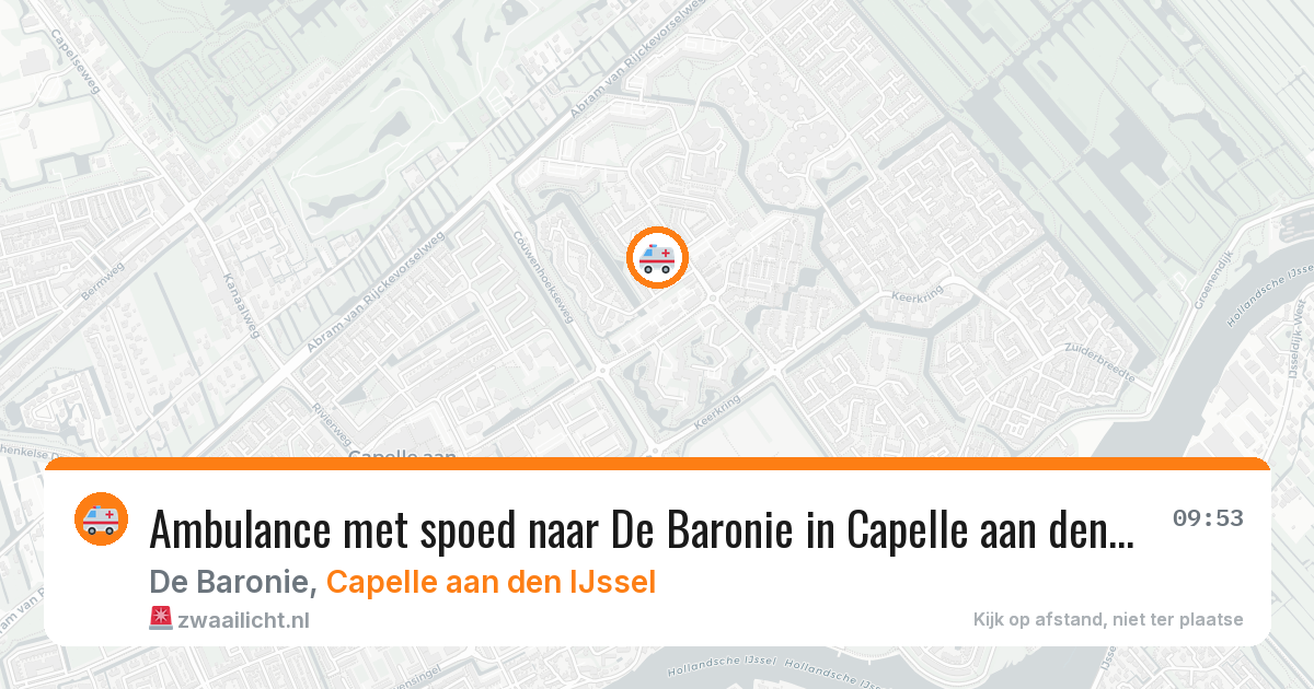 Ambulance met spoed naar De Baronie in Capelle aan den IJssel — 9 mei 2026