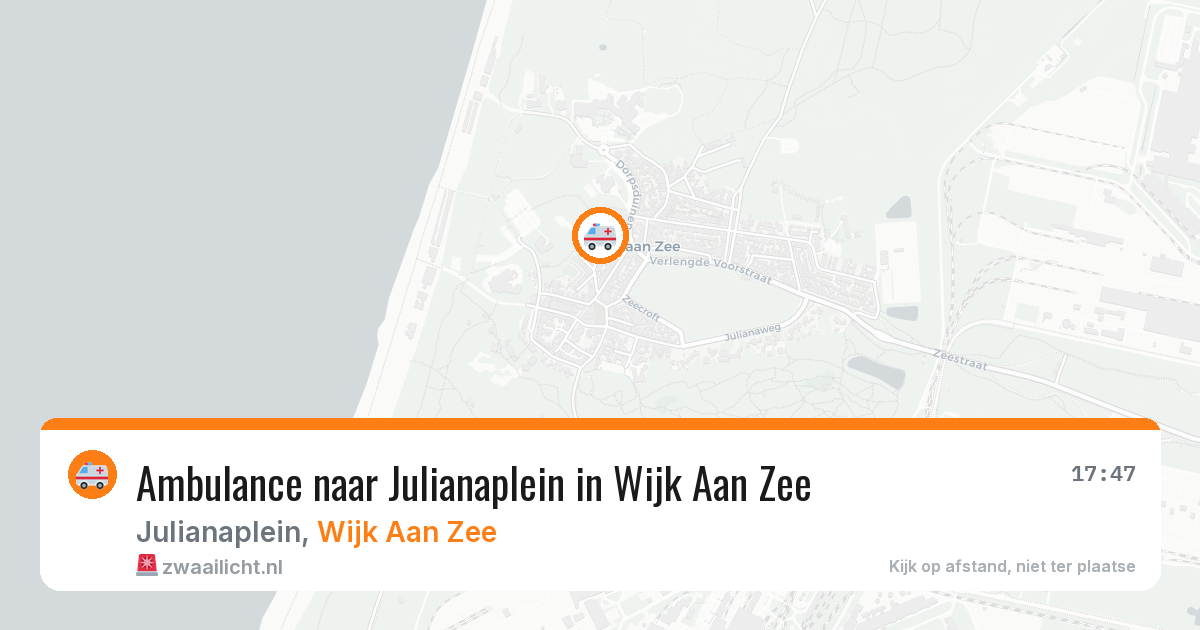 Ambulance naar Julianaplein in Wijk Aan Zee — 4 aug 2026