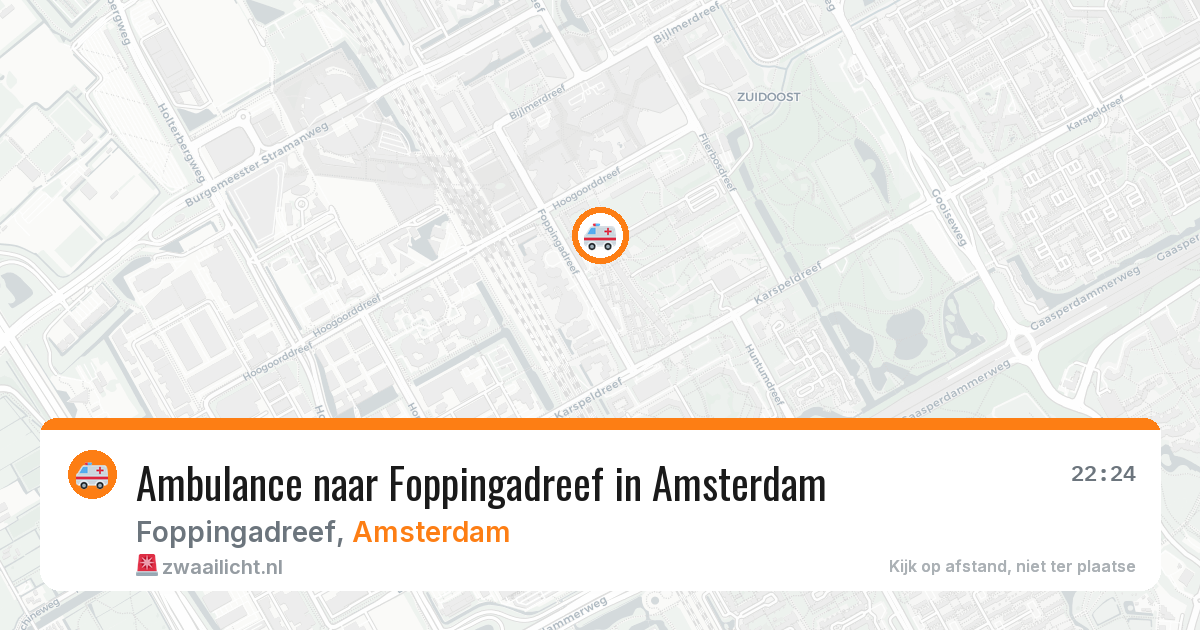 Ambulance naar Foppingadreef in Amsterdam — 4 mei 2026