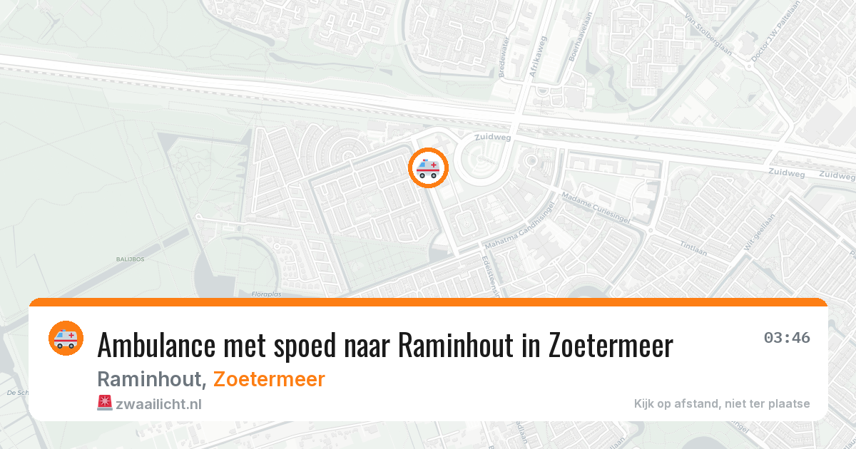 Ambulance met spoed naar Raminhout in Zoetermeer — 23 mei 2026