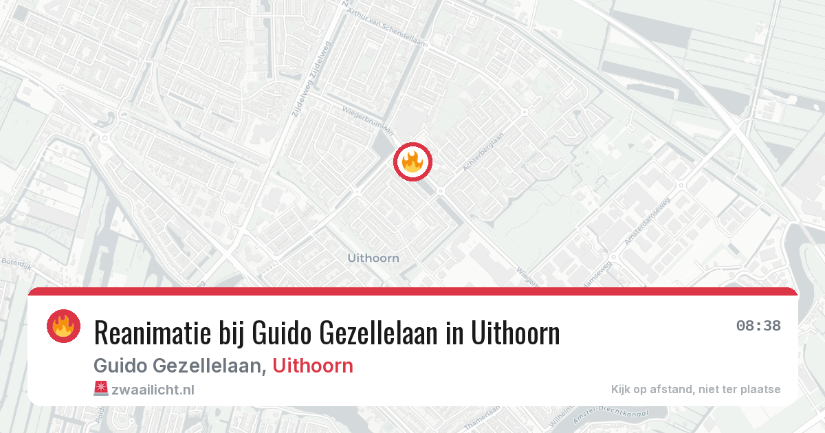 Reanimatie bij Guido Gezellelaan in Uithoorn — 9 jul 2026