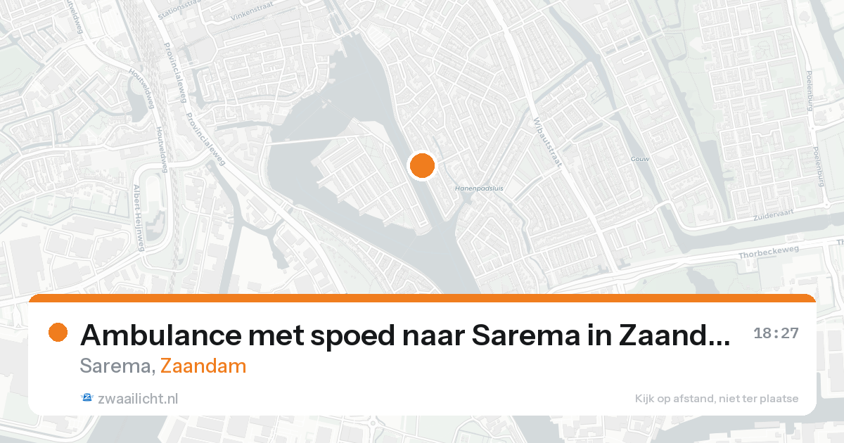 Ambulance met spoed naar Sarema in Zaandam — 23 aug 2026