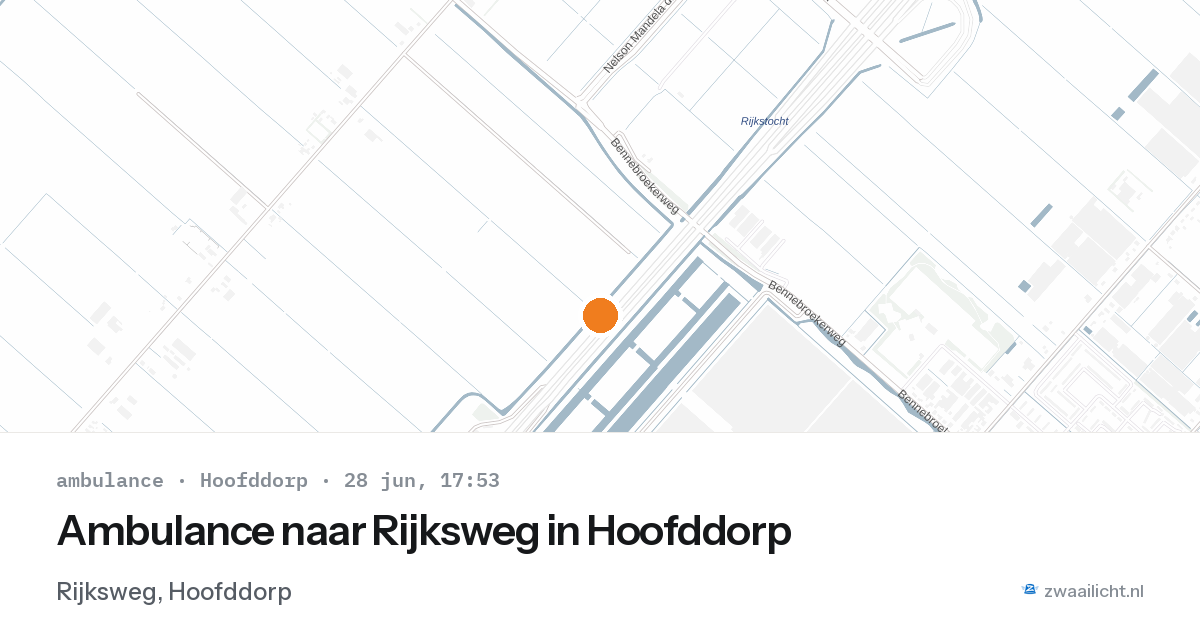 Ambulance naar Rijksweg in Hoofddorp — 28 jun 2026