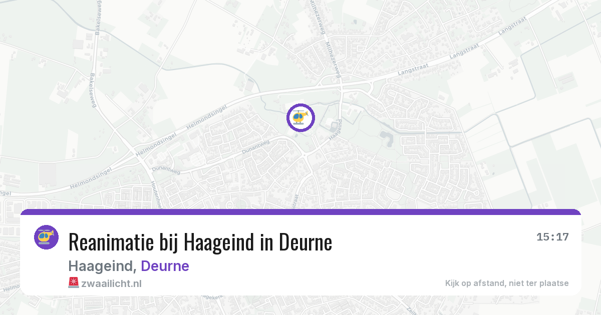 Reanimatie bij Haageind in Deurne — 10 jun 2026