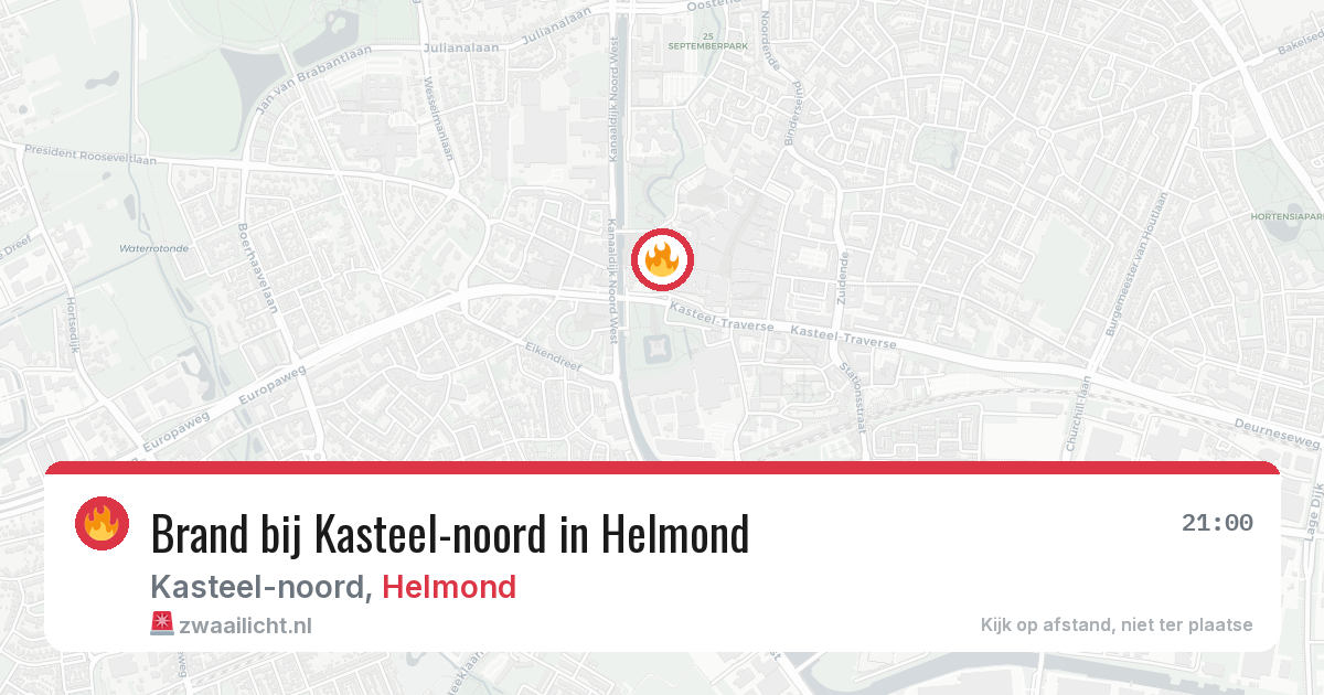 Brand bij Kasteel-noord in Helmond — 20 mei 2026