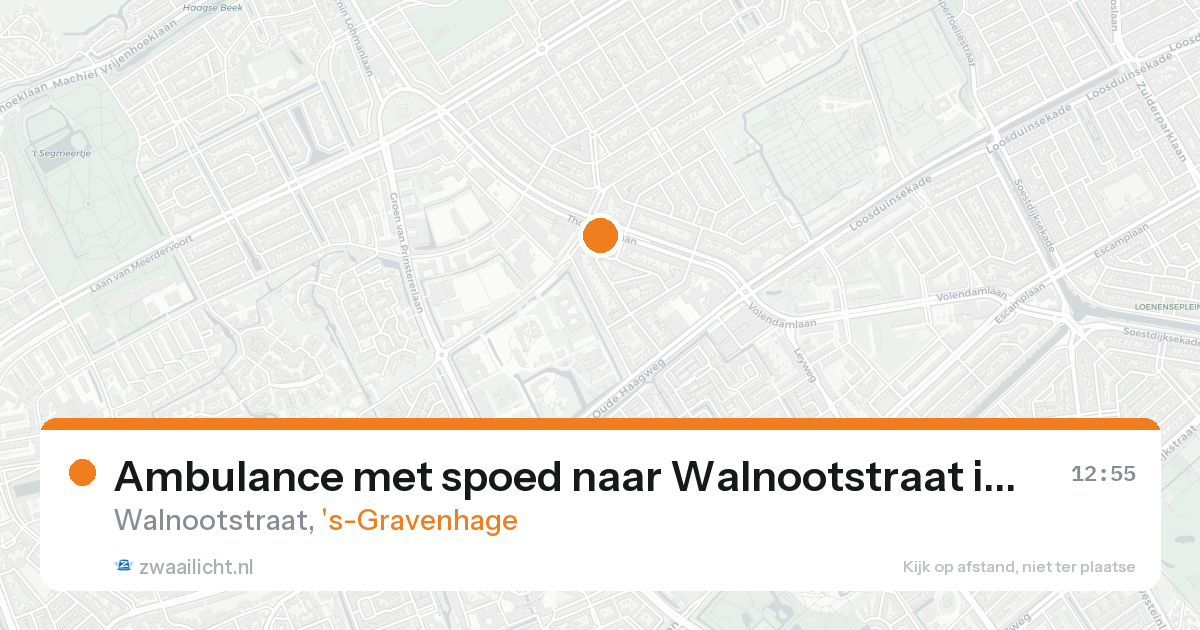Ambulance met spoed naar Walnootstraat in 's-Gravenhage — 16 aug 2026