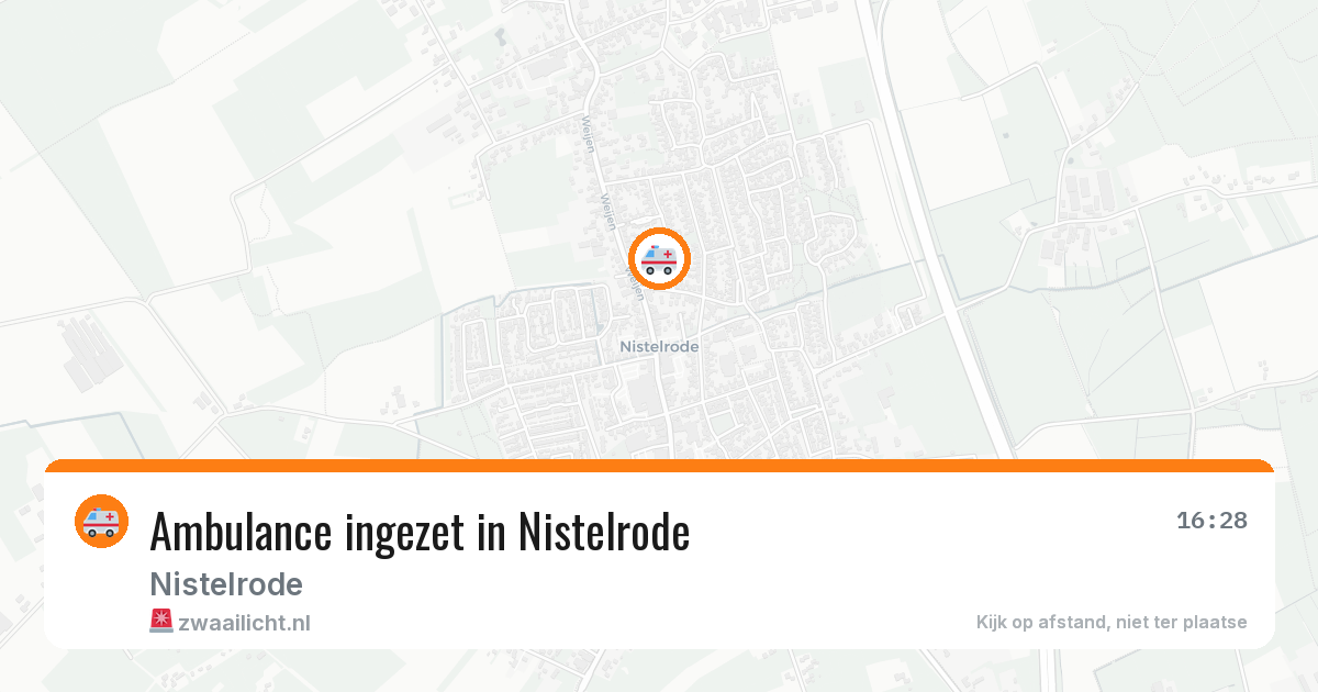 Ambulance ingezet in Nistelrode — 31 jul 2026