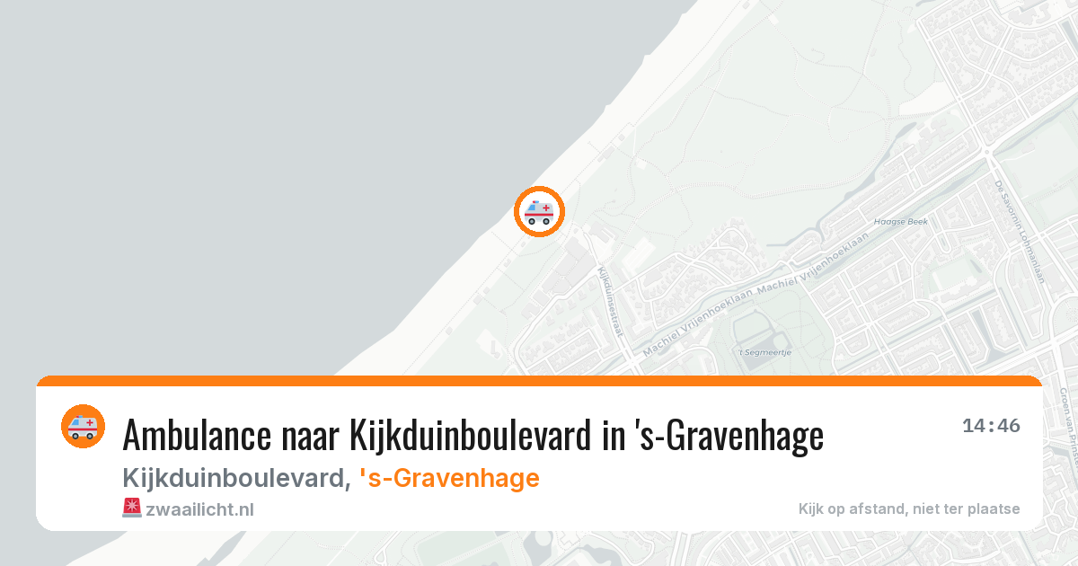 Ambulance naar Kijkduinboulevard in 's-Gravenhage — 26 mei 2026