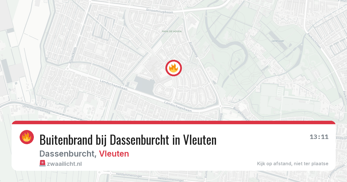 Buitenbrand bij Dassenburcht in Vleuten — 23 mei 2026