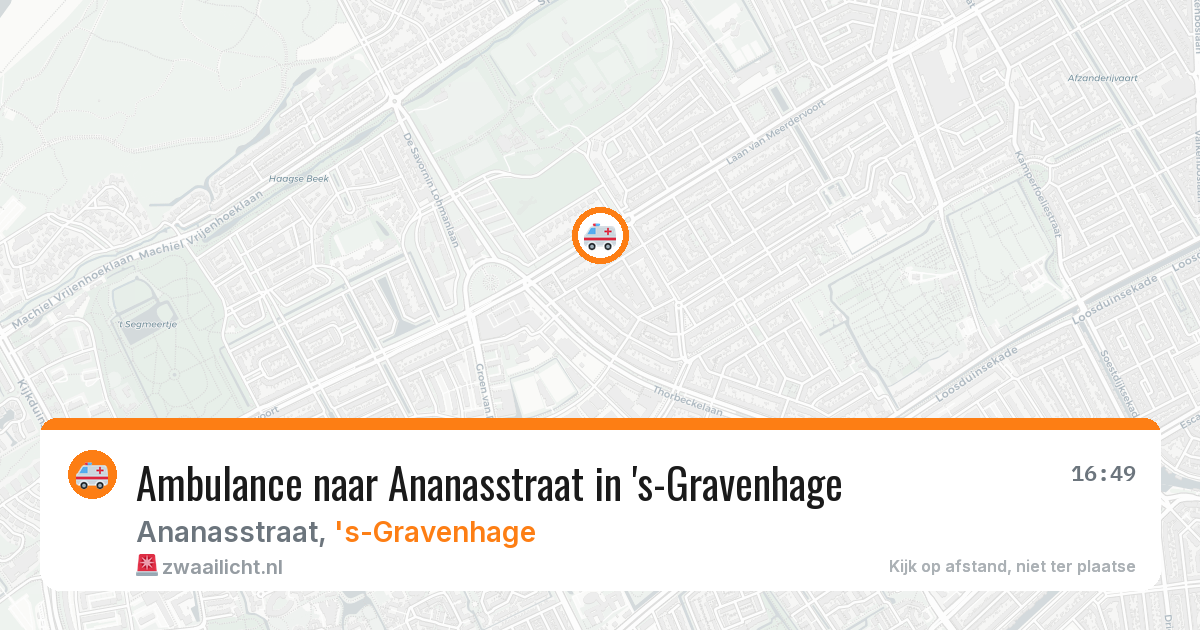 Ambulance naar Ananasstraat in 's-Gravenhage — 21 jul 2026