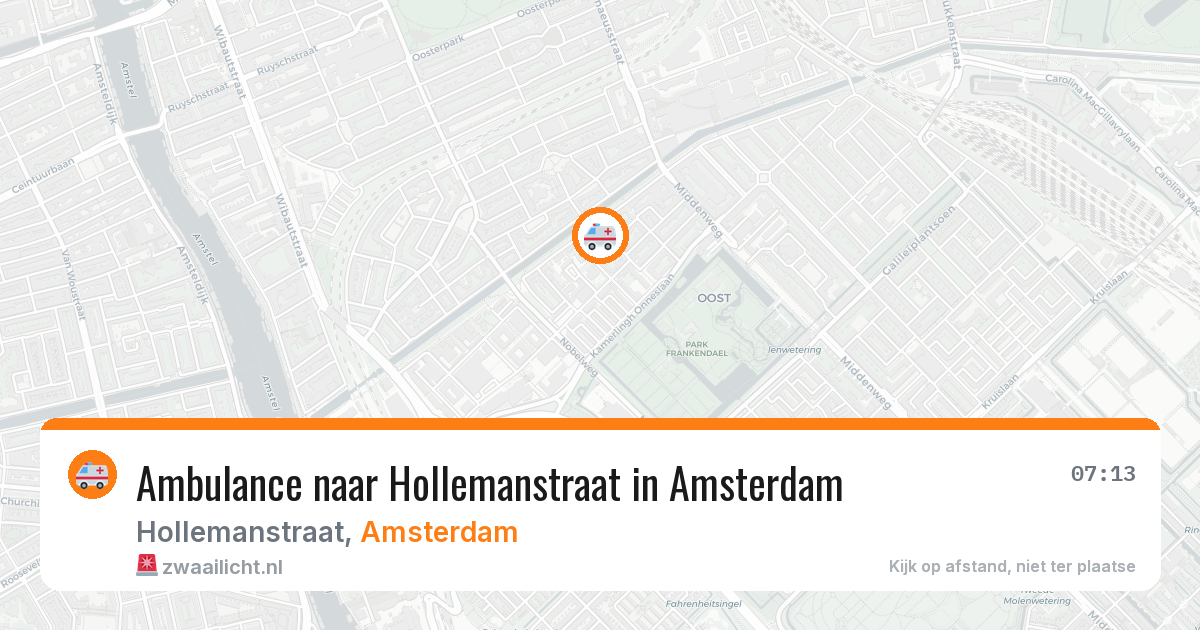 Ambulance naar Hollemanstraat in Amsterdam — 15 jul 2026