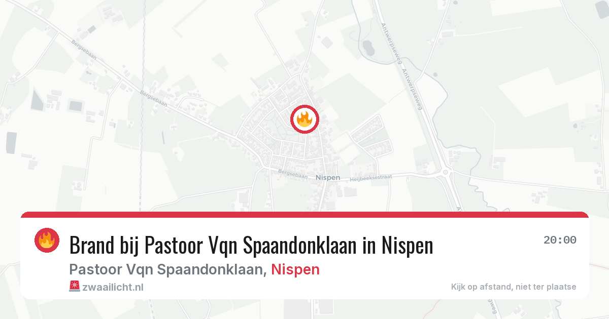 Brand bij Pastoor Vqn Spaandonklaan in Nispen — 4 jul 2026