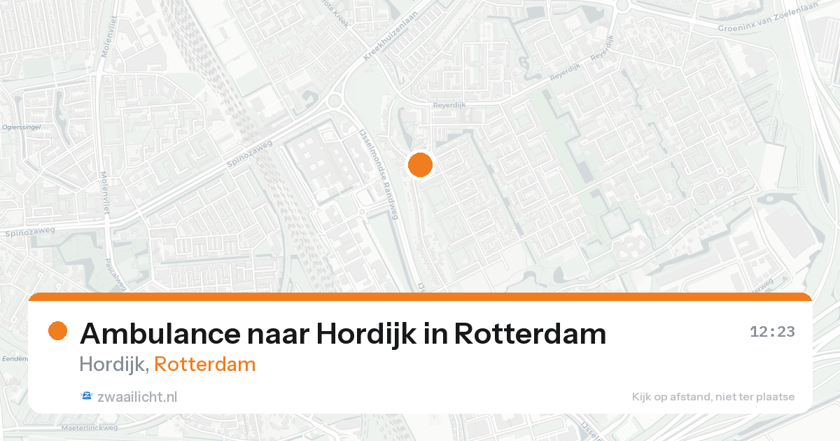 Ambulance naar Hordijk in Rotterdam — 24 aug 2026