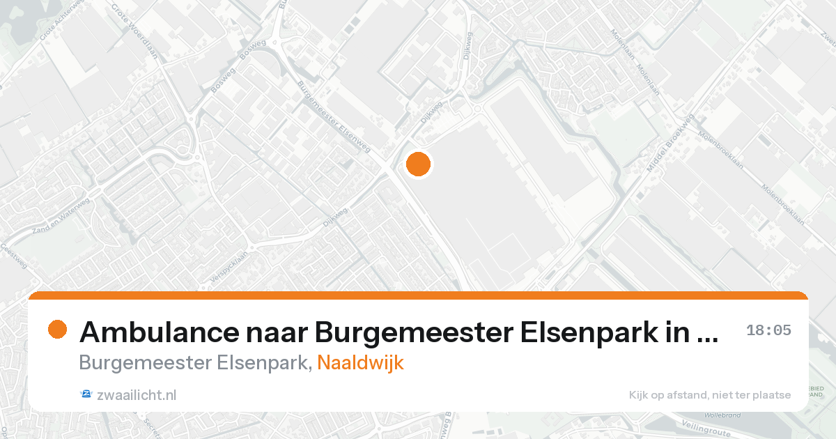 Ambulance naar Burgemeester Elsenpark in Naaldwijk — 19 aug 2026