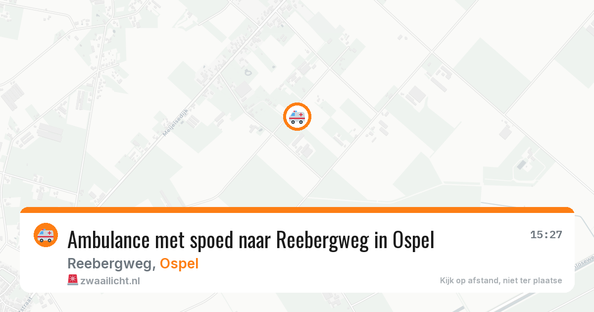 Ambulance met spoed naar Reebergweg in Ospel — 7 aug 2026