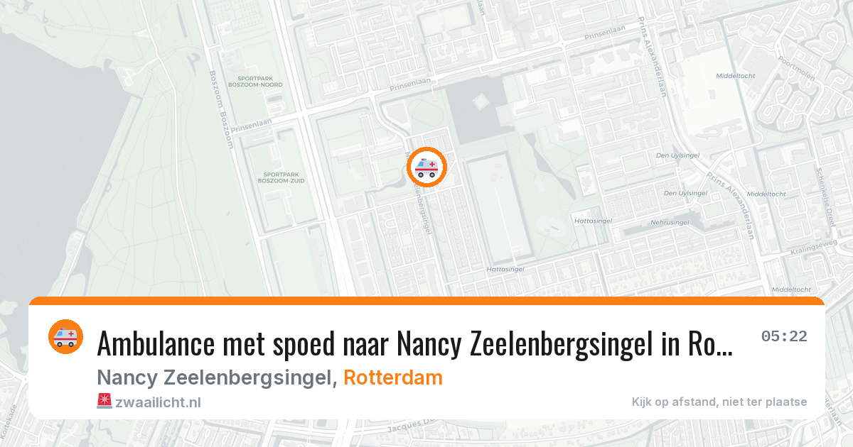 Ambulance met spoed naar Nancy Zeelenbergsingel in Rotterdam — 11 aug 2026