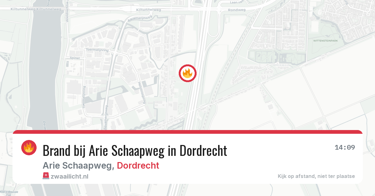 Brand bij Arie Schaapweg in Dordrecht — 10 jul 2026