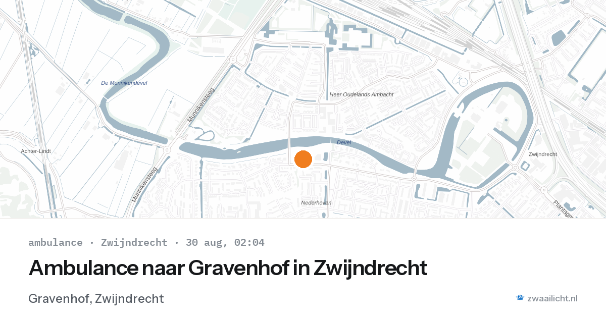 Ambulance naar Gravenhof in Zwijndrecht — 30 aug 2026