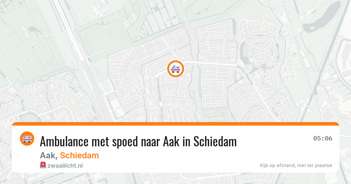 Ambulance met spoed naar Aak in Schiedam — 8 jun 2026