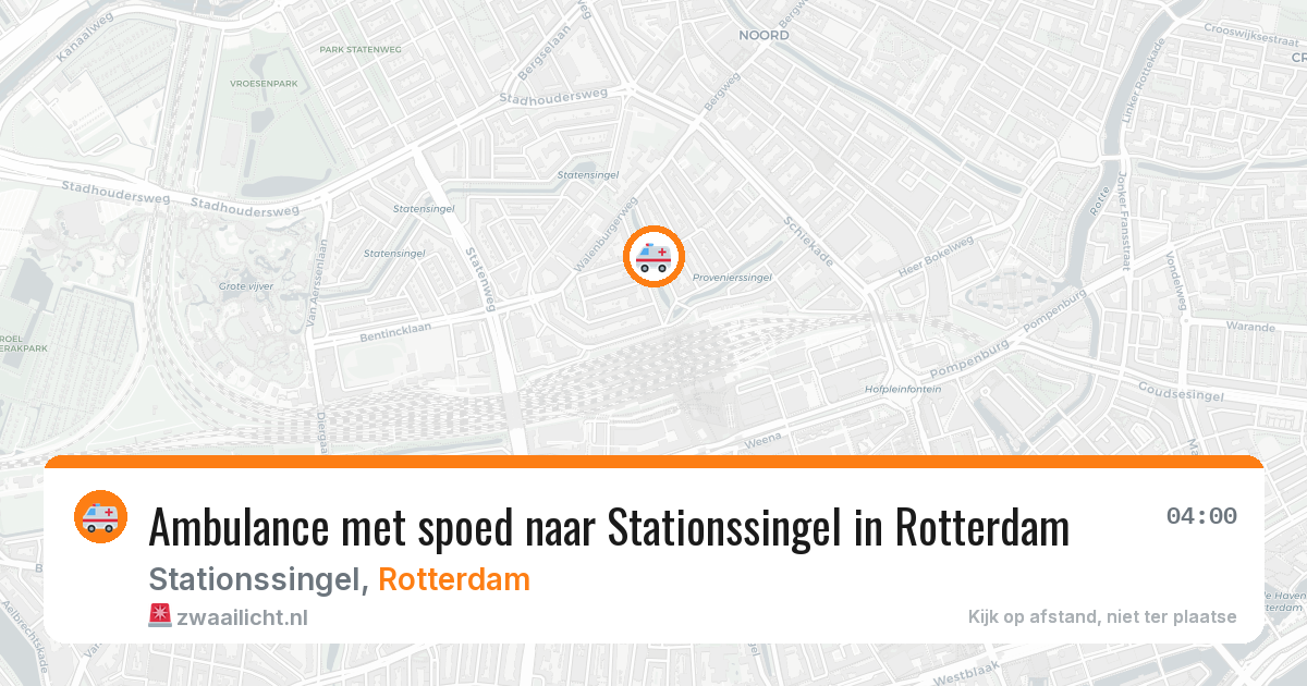 Ambulance met spoed naar Stationssingel in Rotterdam — 27 apr 2026